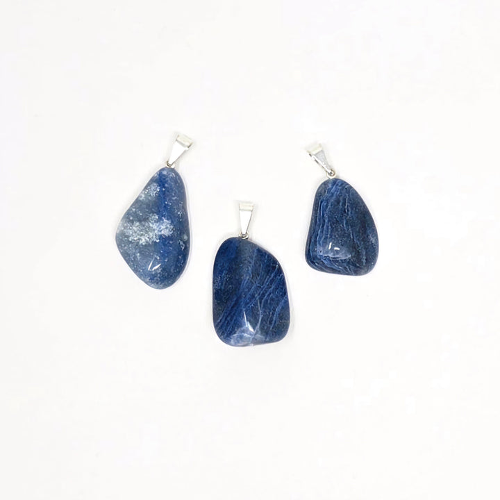 Blue Quartz Tumbled Pendant | The Harmony Store Tumbled Stone