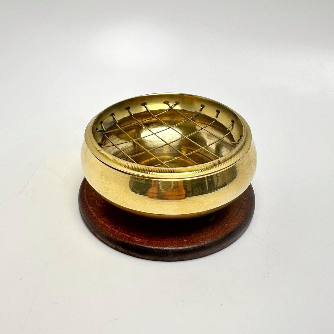 Brass Screen Charcoal Incense Burner 3" | The Harmony Store Aromatherapy