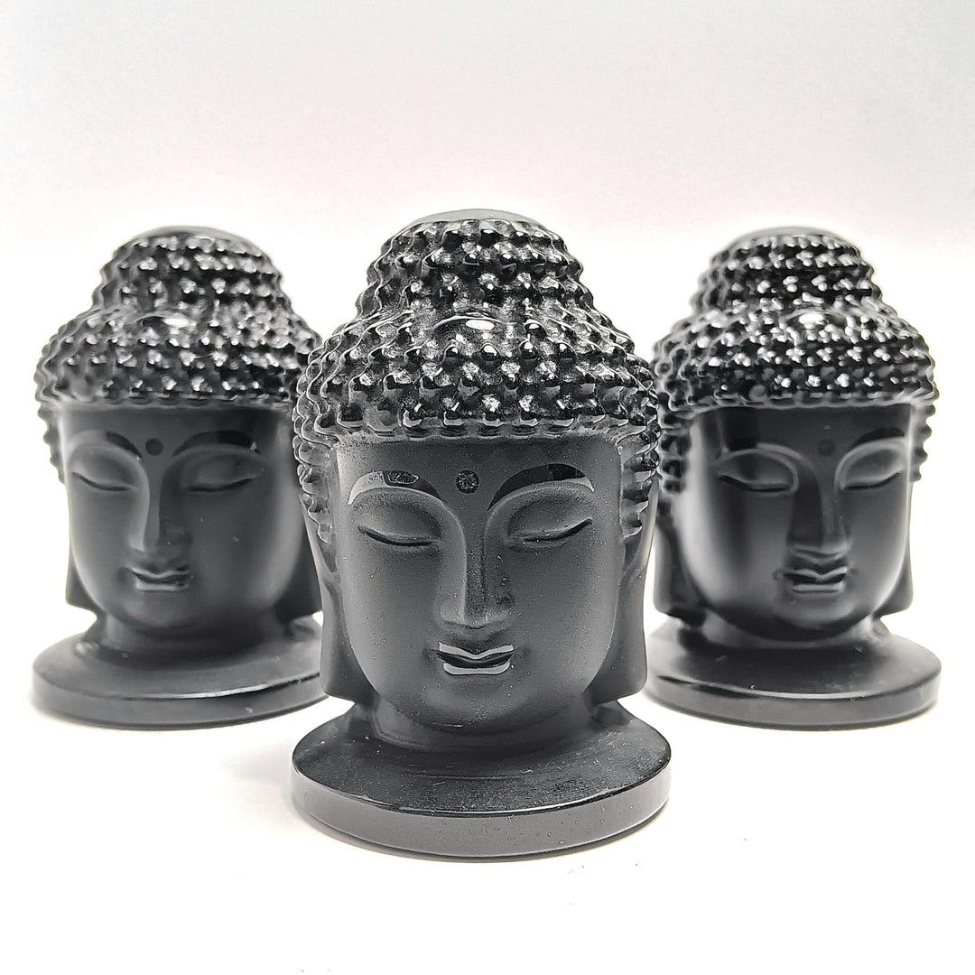 Buddha Head-Black Obsidian - The Harmony Store