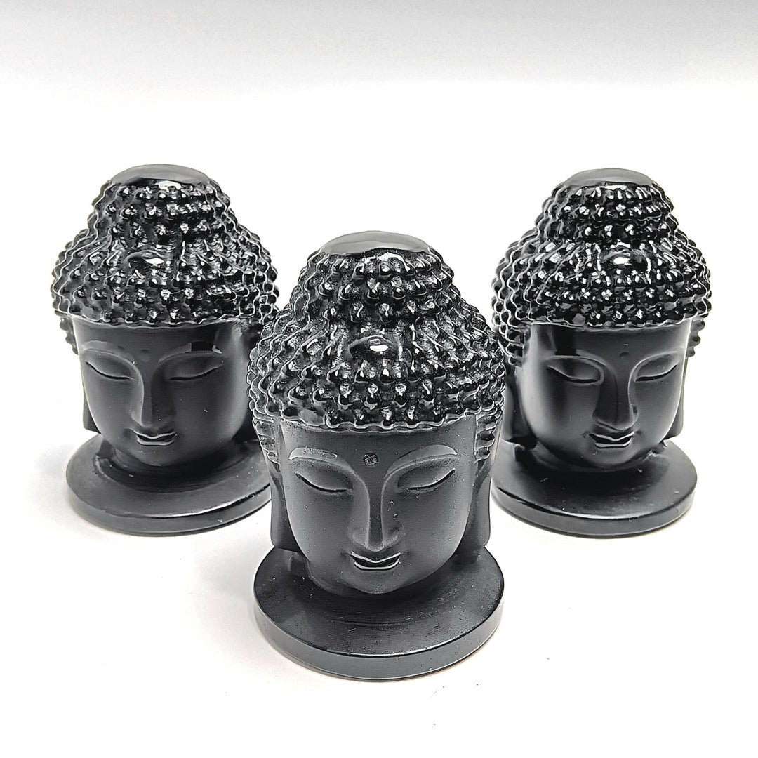 Buddha Head-Black Obsidian - The Harmony Store
