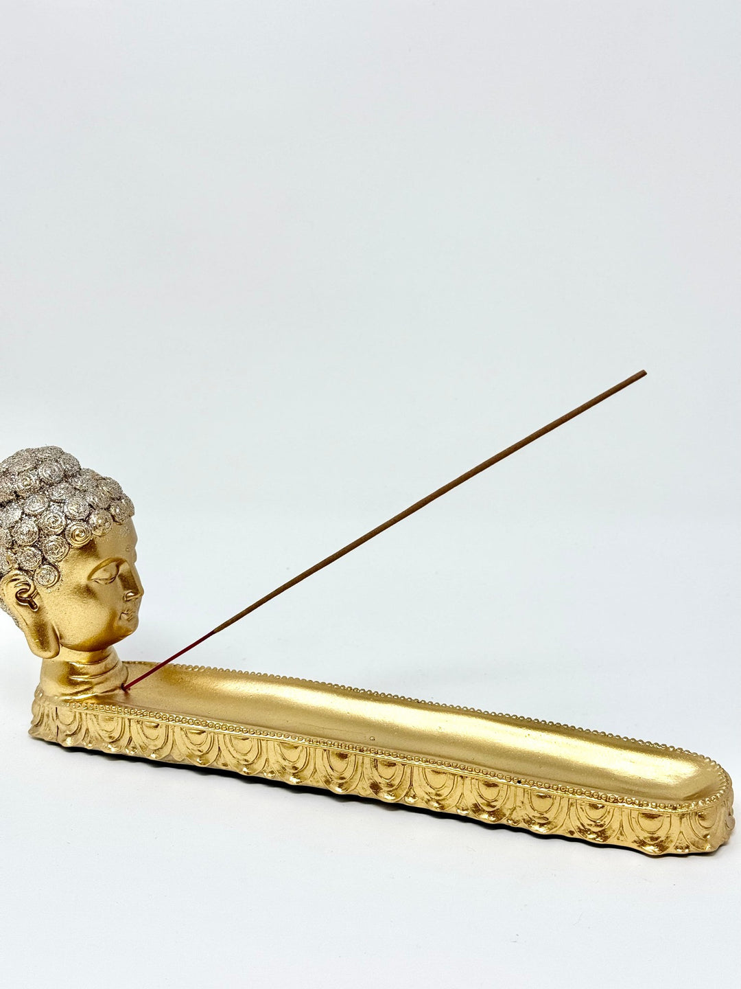 Buddha Incense Burner Gold 9" Aromatherapy