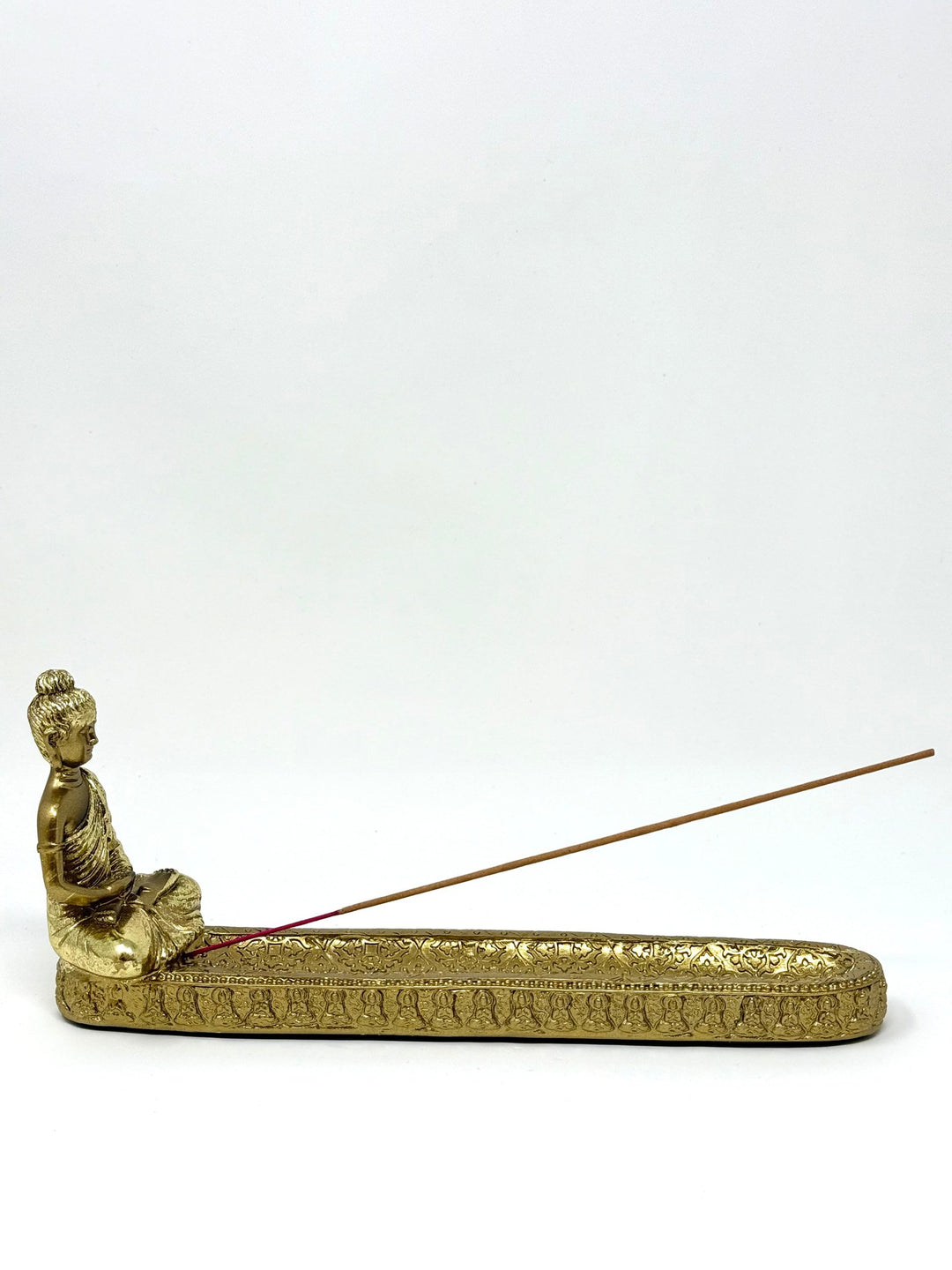 Buddha Incense Burner Gold 9" Aromatherapy