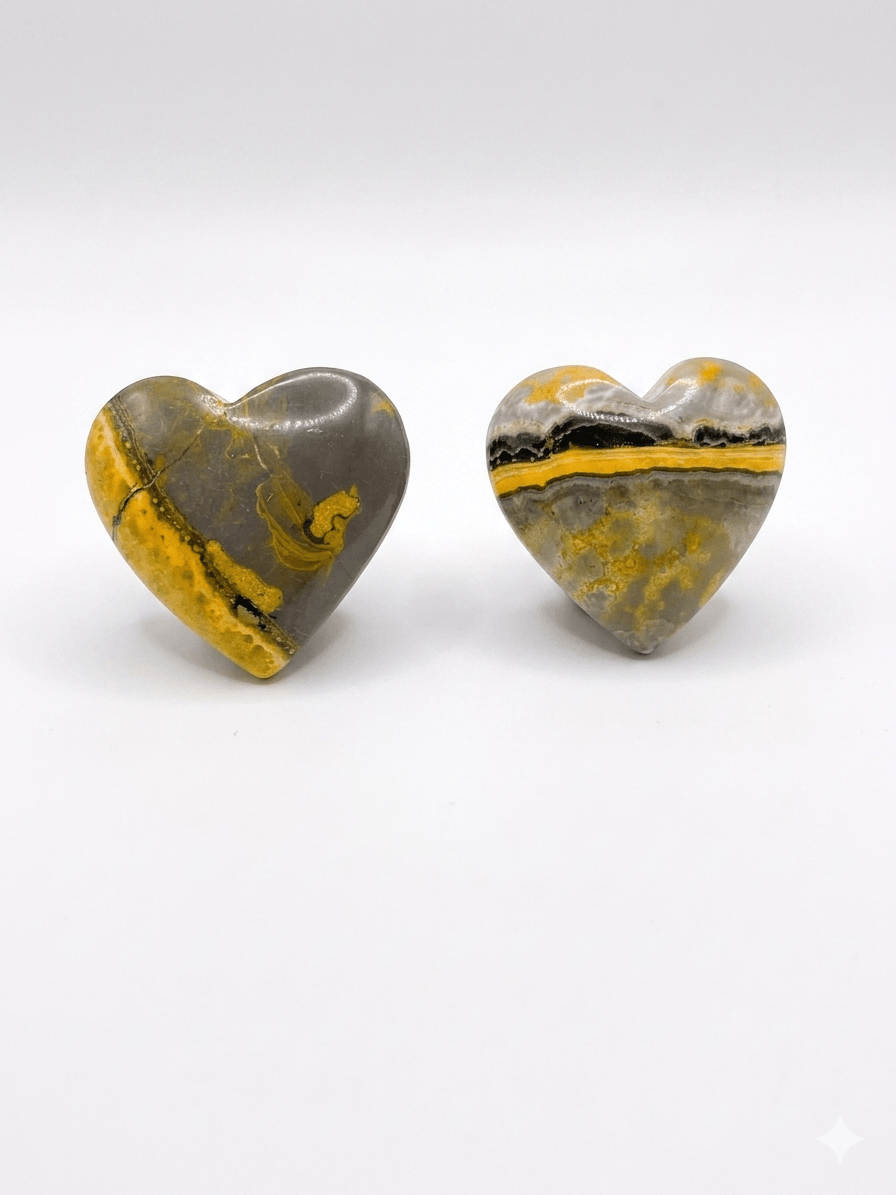 Bumble Bee Jasper Heart | The Harmony Store Heart
