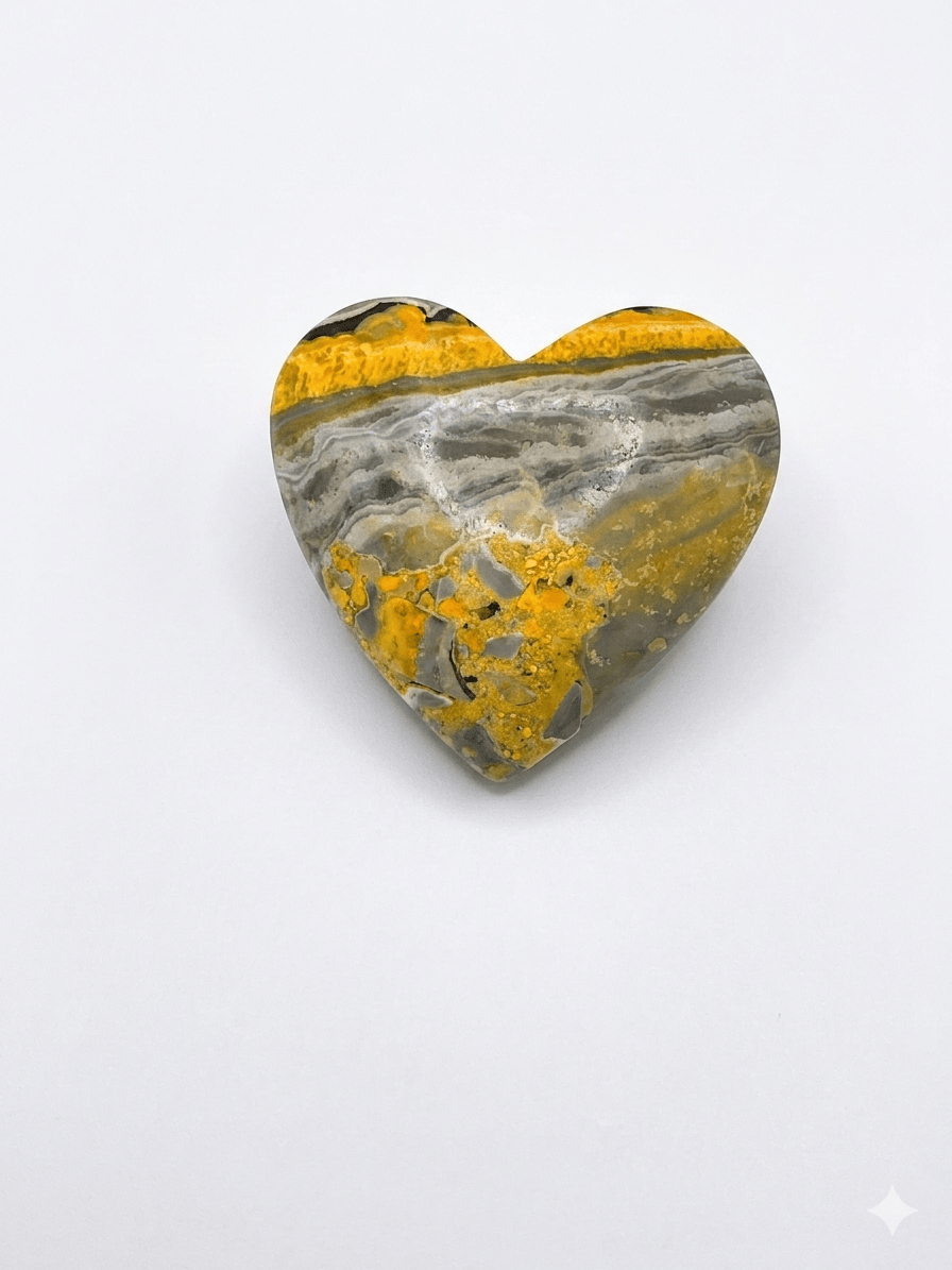 Bumble Bee Jasper Heart | The Harmony Store Heart