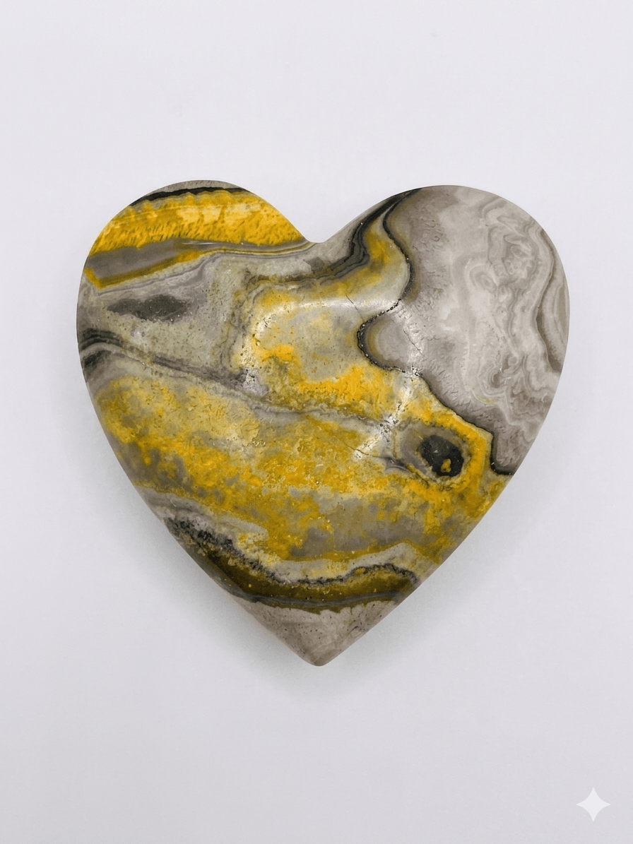 Bumble Bee Jasper Heart Large | The Harmony Store Heart