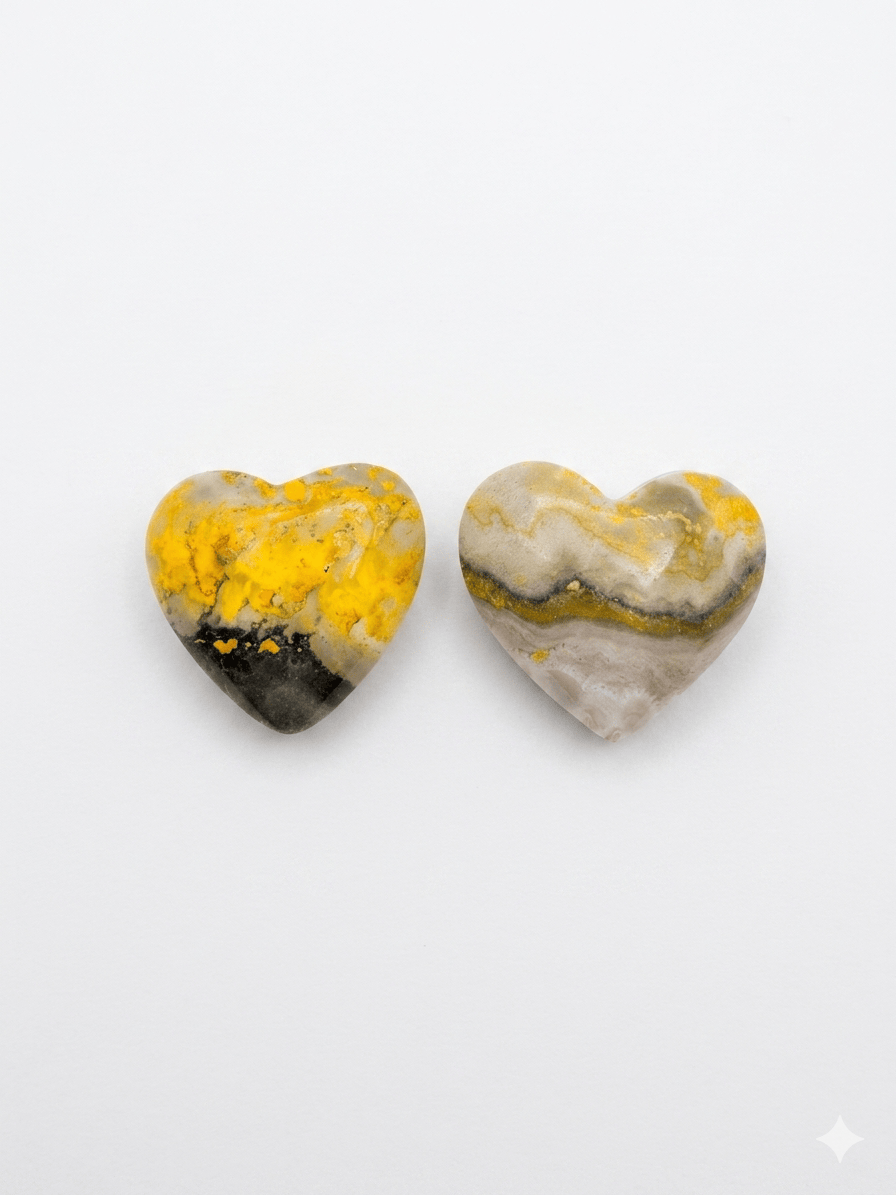 Bumble Bee Jasper Heart Small | The Harmony Store Heart