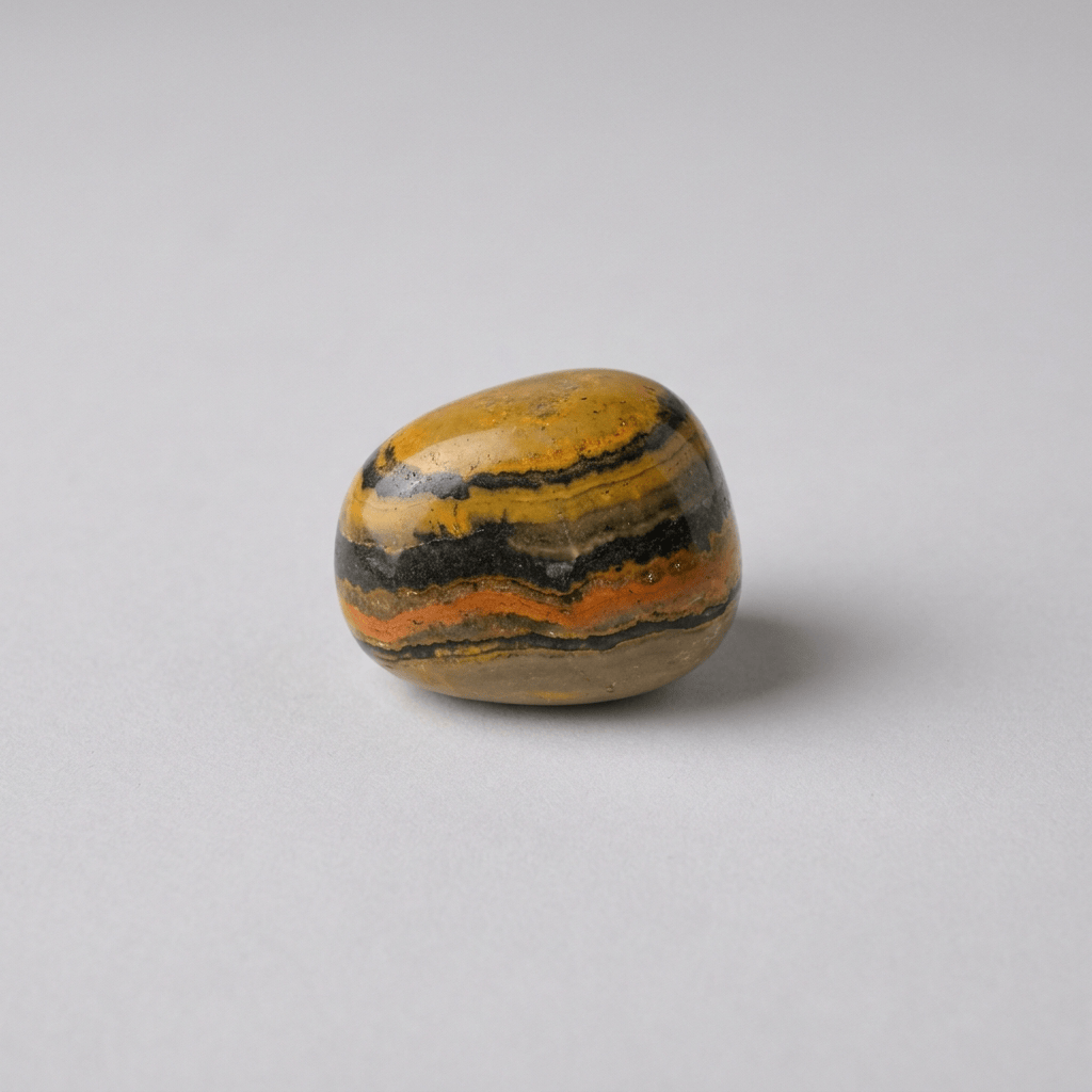 Bumble Bee Jasper Smooth Stone | The Harmony Store Tumbled Stone