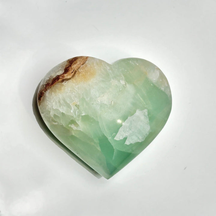 Caribbean Calcite Heart Crystal | The Harmony Store Heart