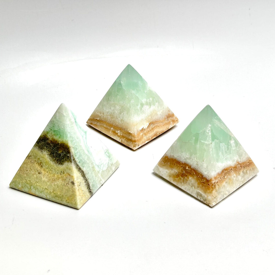 Caribbean Calcite Pyramid | The Harmony Store Pyramid
