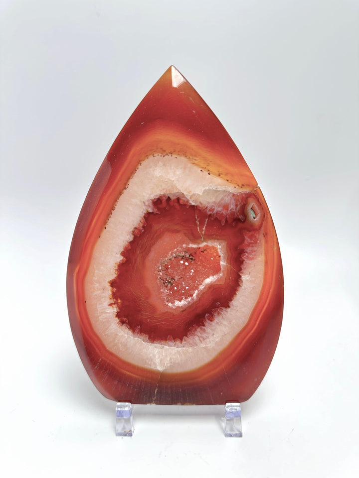 Carnelian Druzy Flat Flame | The Harmony Store
