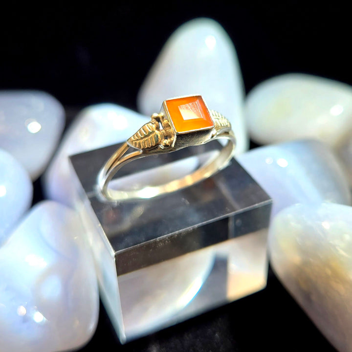 Carnelian Faceted 925 Silver Ring | The Harmony Store Ring