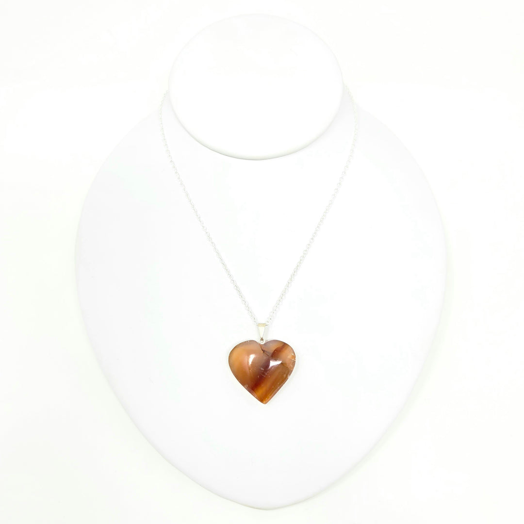 Carnelian Heart Pendant Brazil 25mm | The Harmony Store Pendant