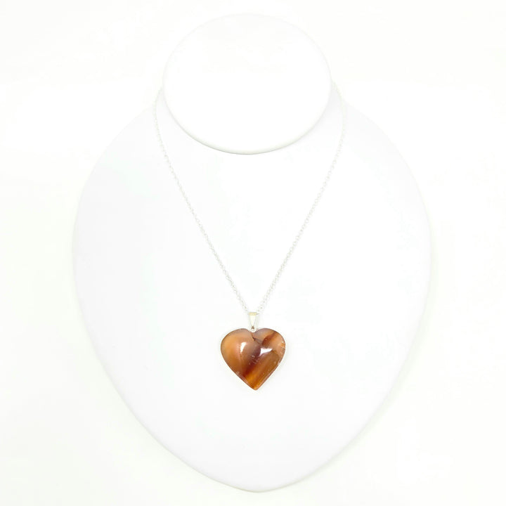 Carnelian Heart Pendant Brazil 25mm | The Harmony Store Pendant