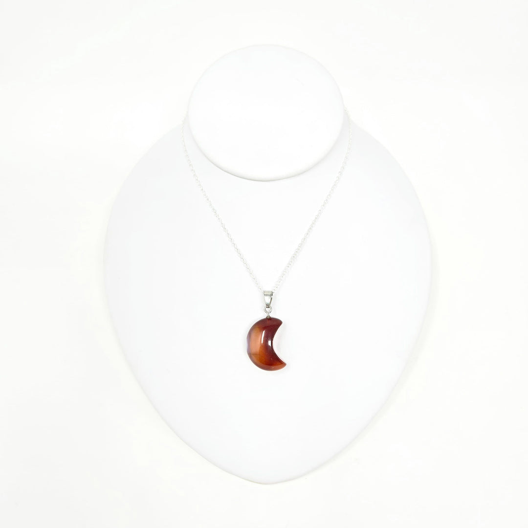 Carnelian Moon Pendant 3/4 Inch | The Harmony Store Pendant
