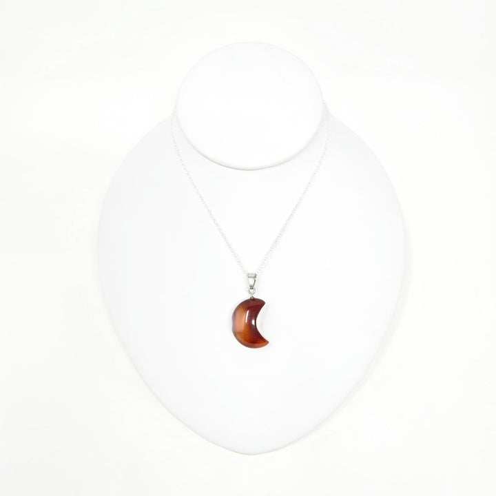 Carnelian Moon Pendant 3/4 Inch | The Harmony Store Pendant