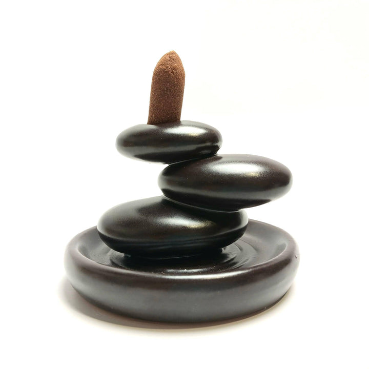 Ceramic Stones Backflow Incense Burner | The Harmony Store Incense Holder
