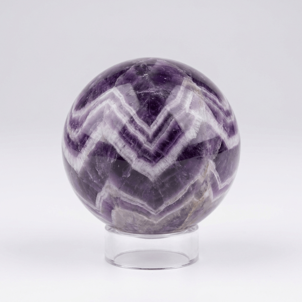 Chevron Amethyst Sphere | The Harmony Store Sphere