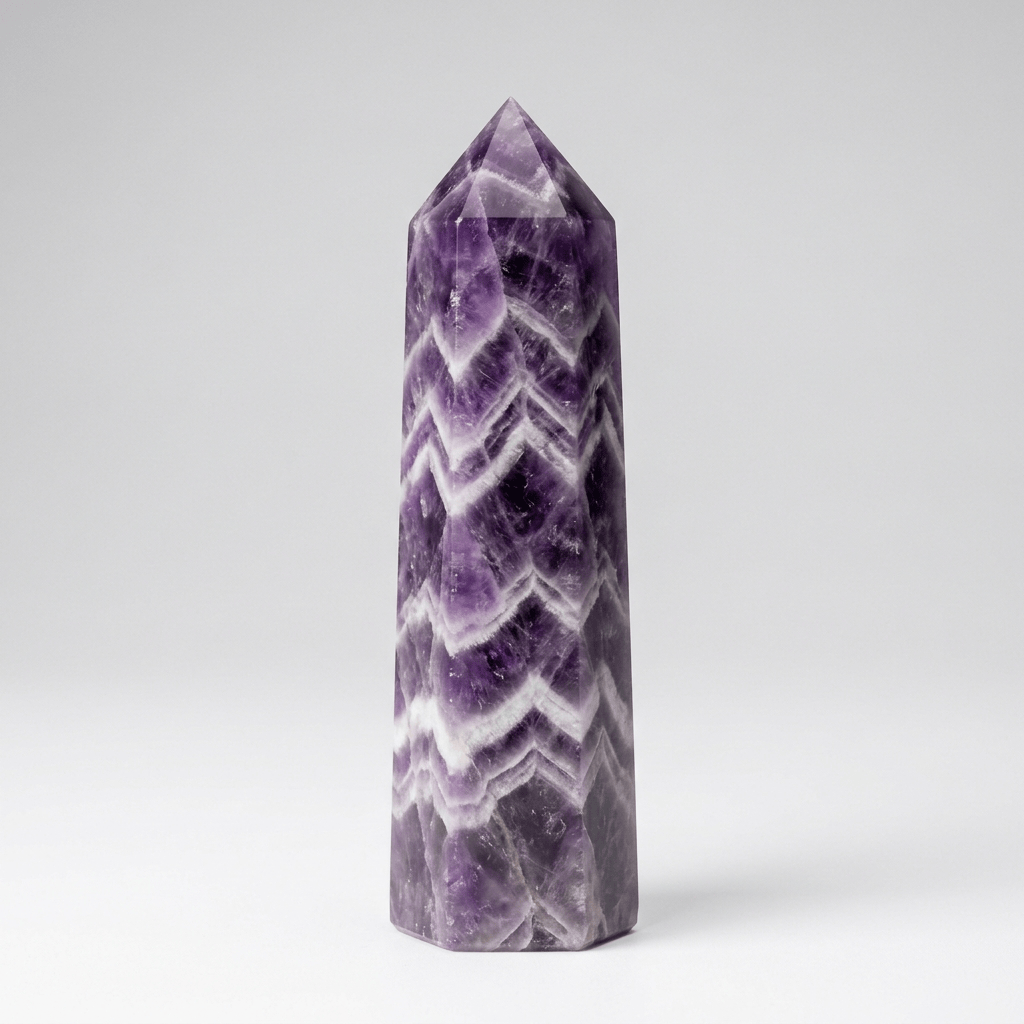 Chevron Amethyst Tower | The Harmony Store Crystal Tower