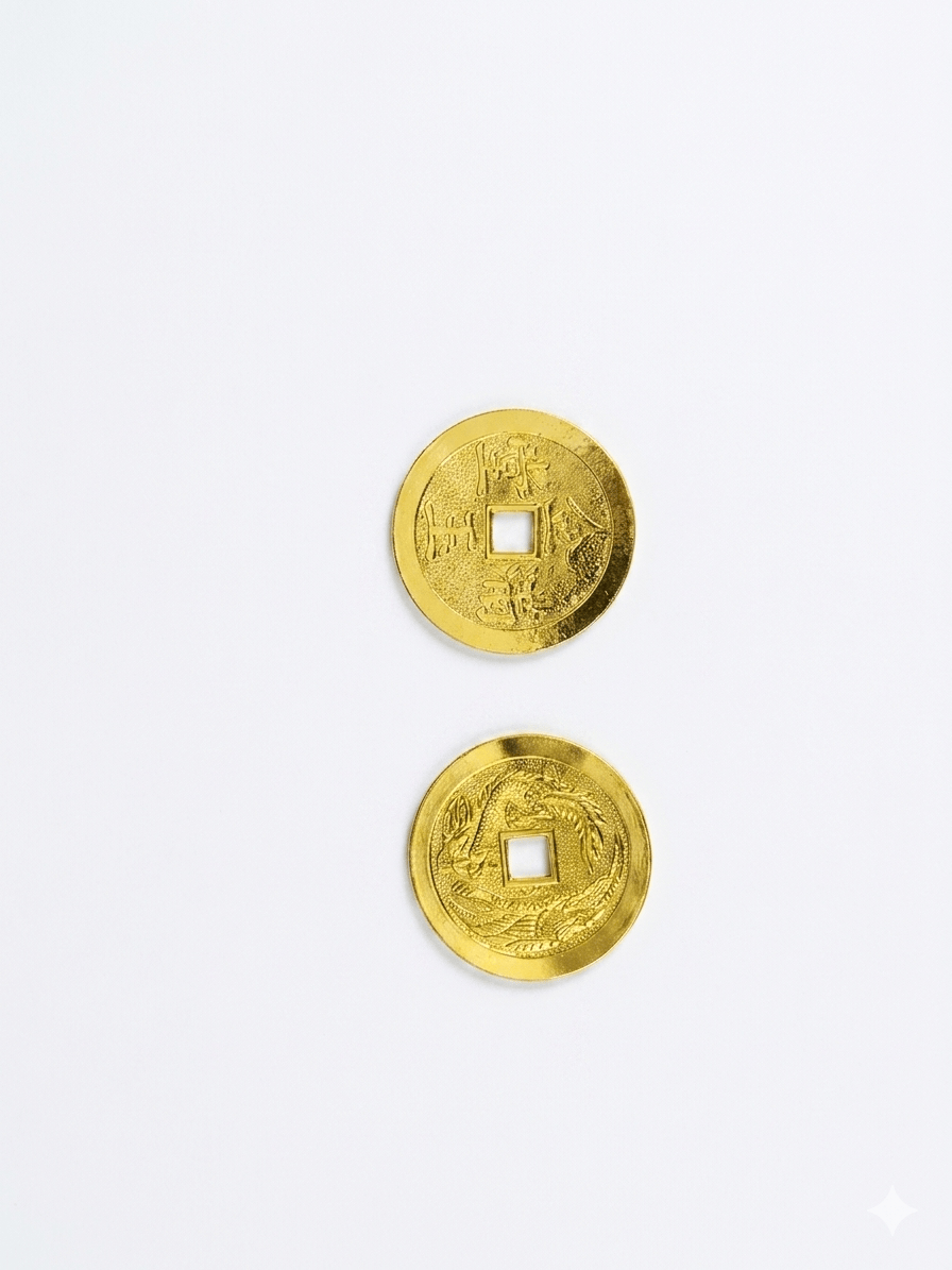 Gold Chinese Coin Large | The Harmony Store Home Decor