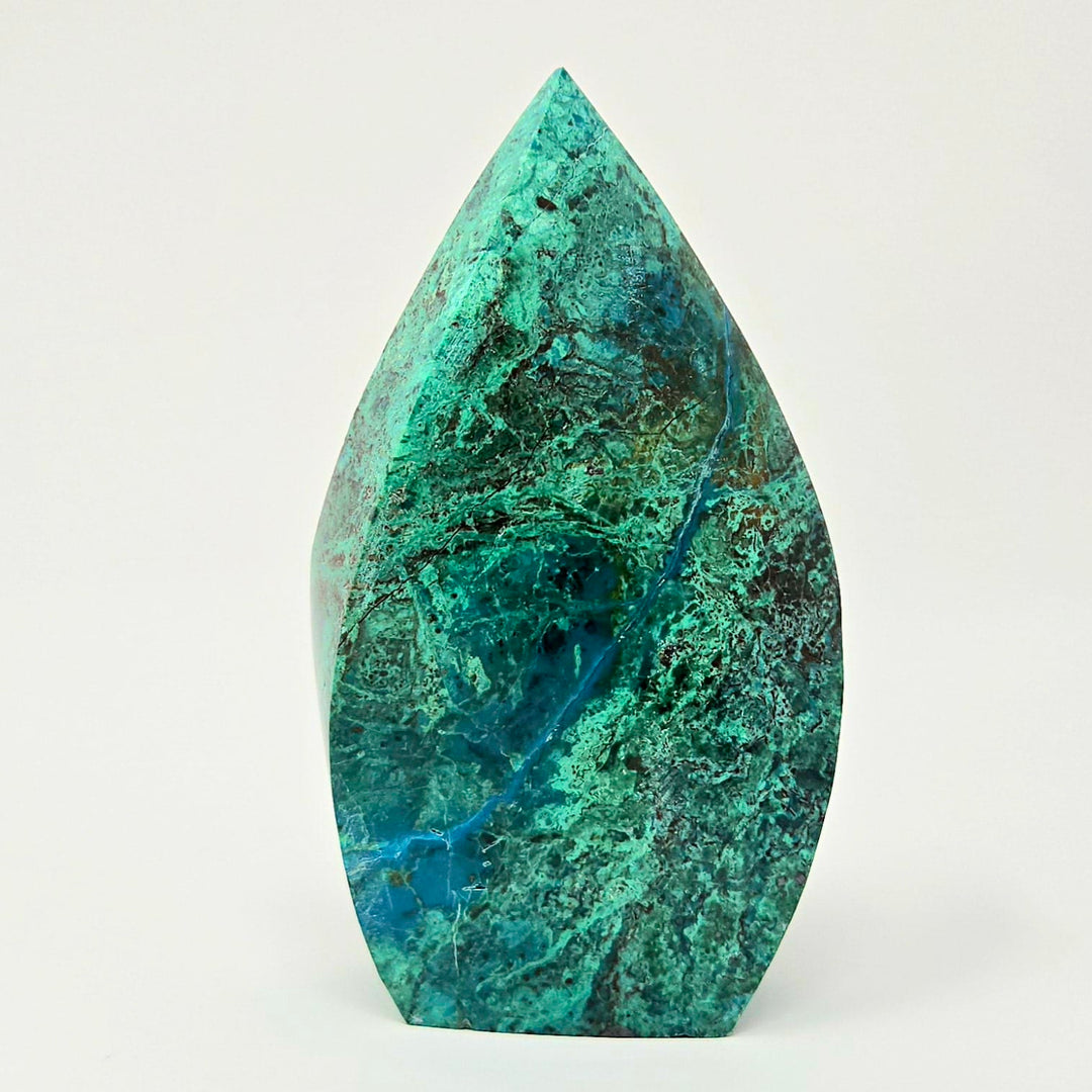 Chrysocolla Flame Crystal | The Harmony Store chrysocolla