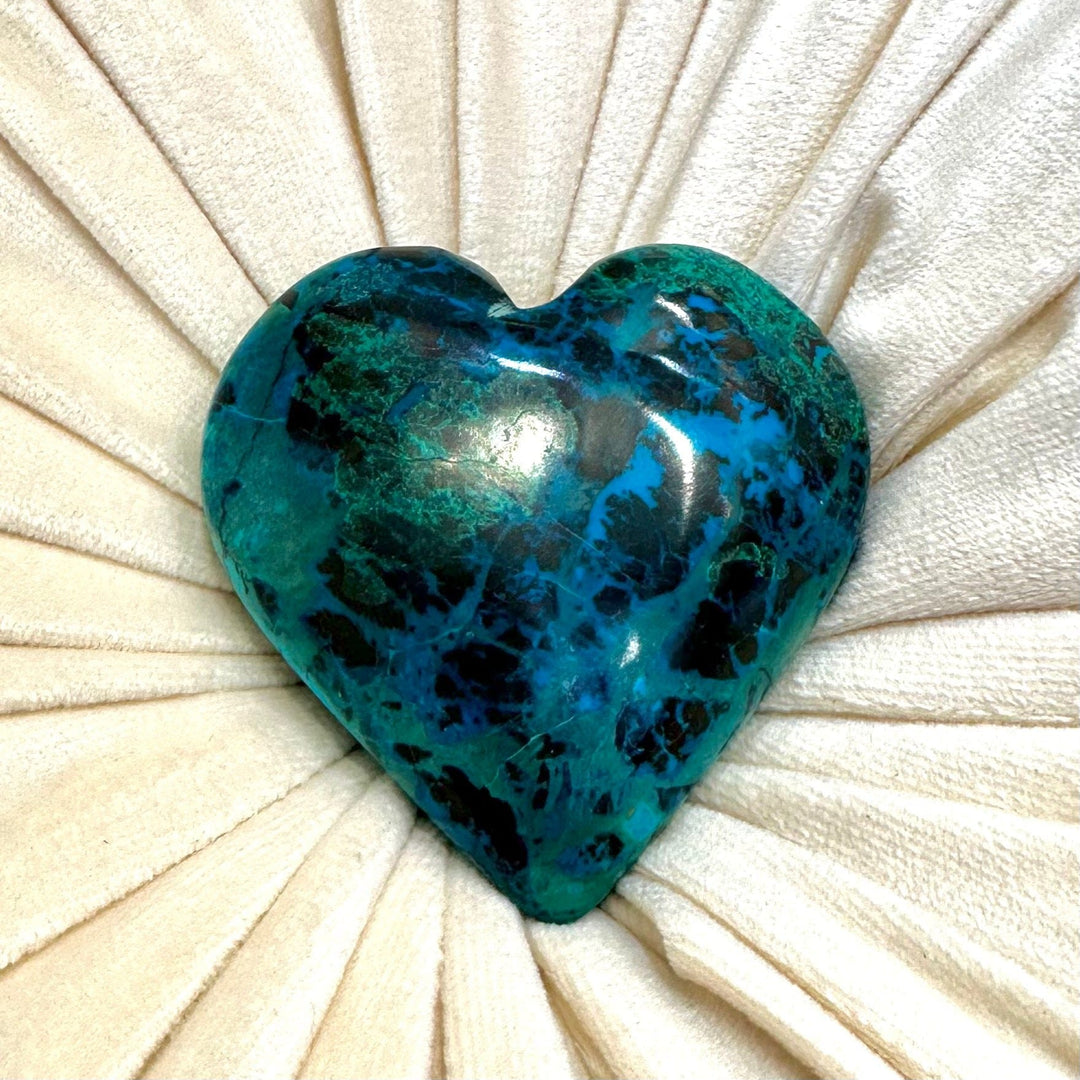 Chrysocolla Crystal Heart | The Harmony Store chrysocolla