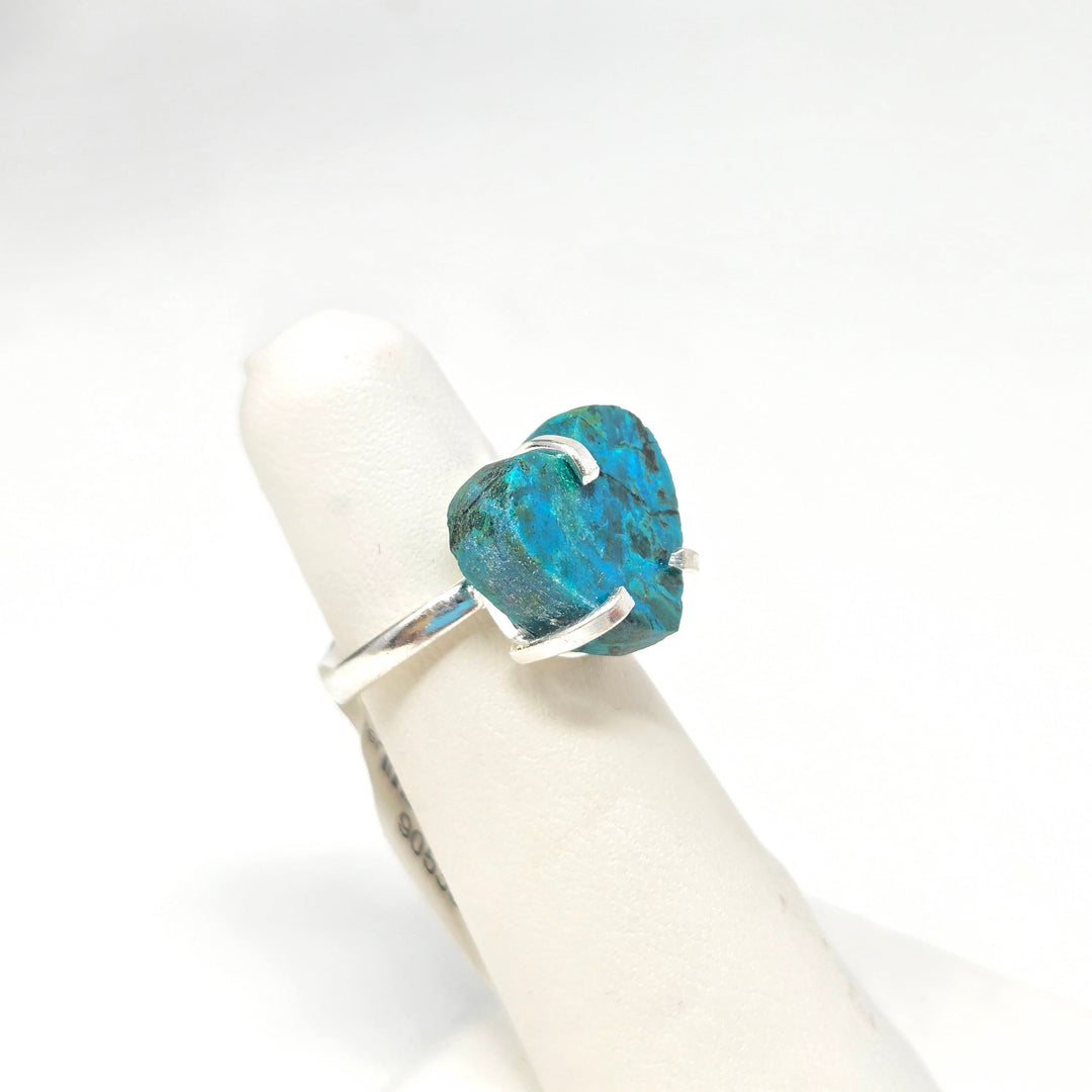 Chrysocolla Heart Simple Band Ring | The Harmony Store Ring