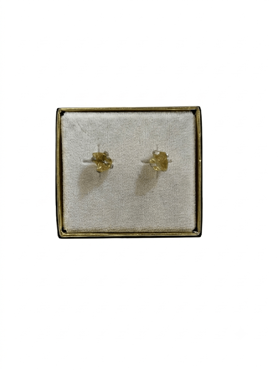 Citrine 925 Silver Stud Earrings | The Harmony Store Earrings