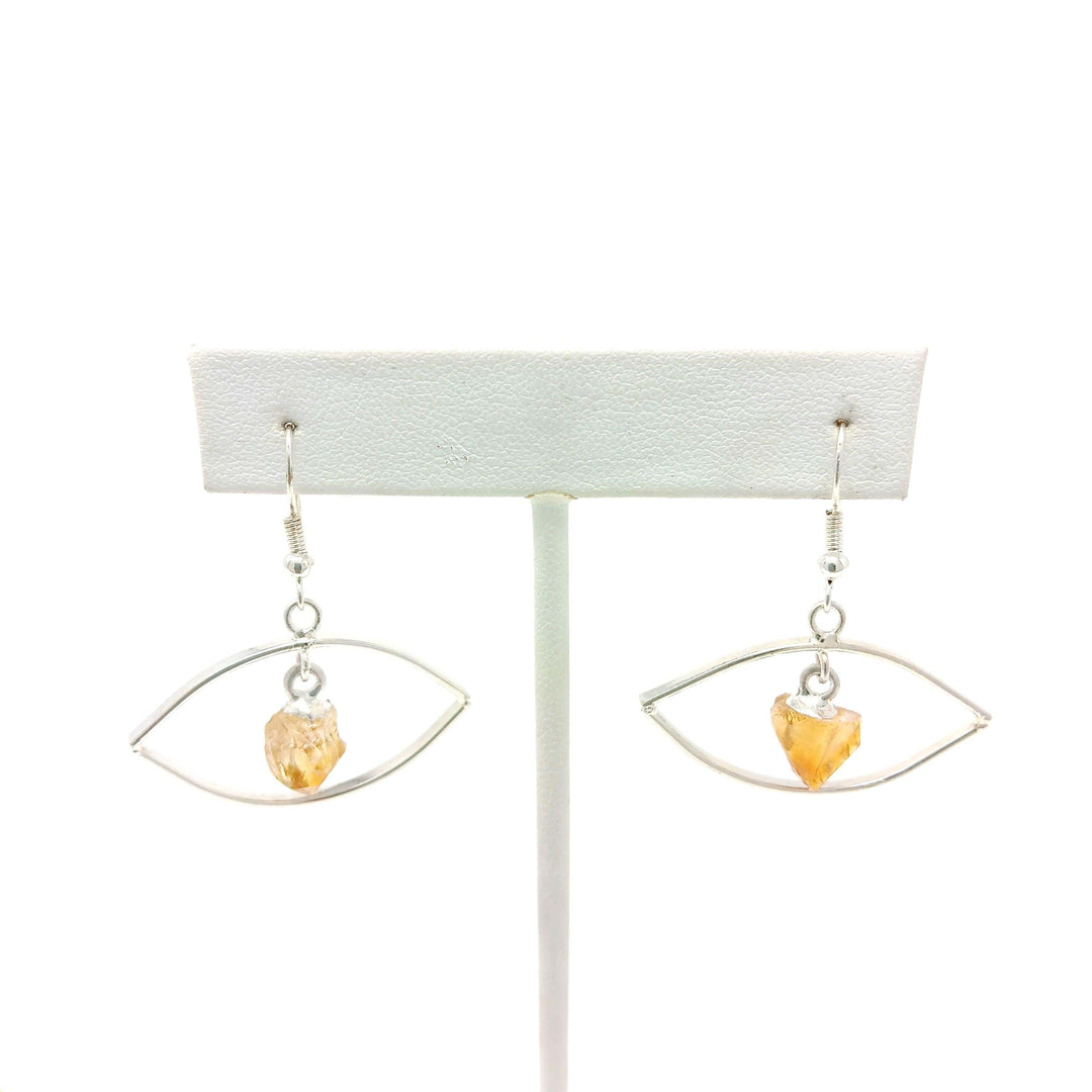 Citrine Evil Eye Dangle Earrings | Harmony Store Earrings