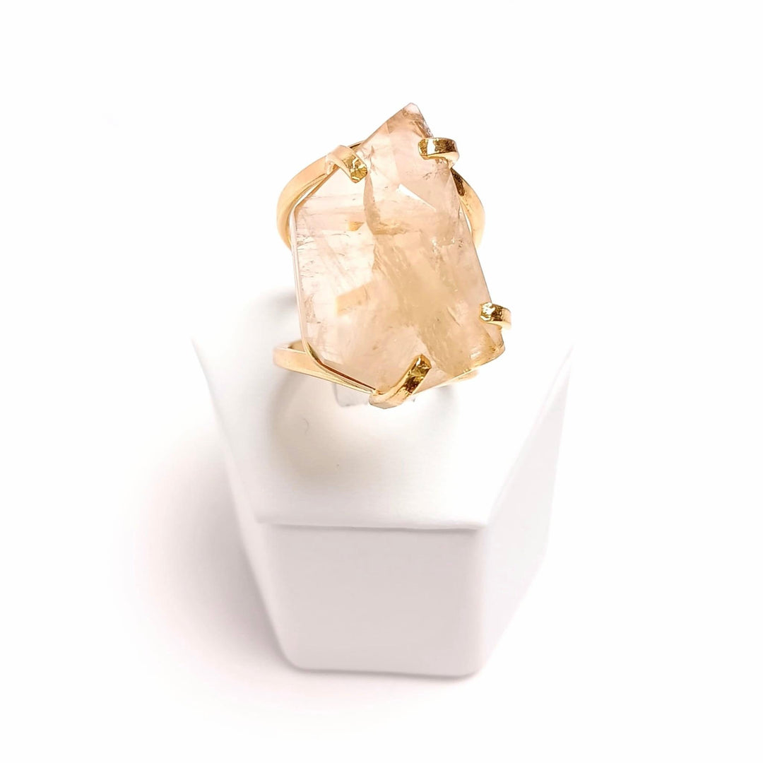 Citrine Faceted Arc Ring, Adjustable | Harmony Ring