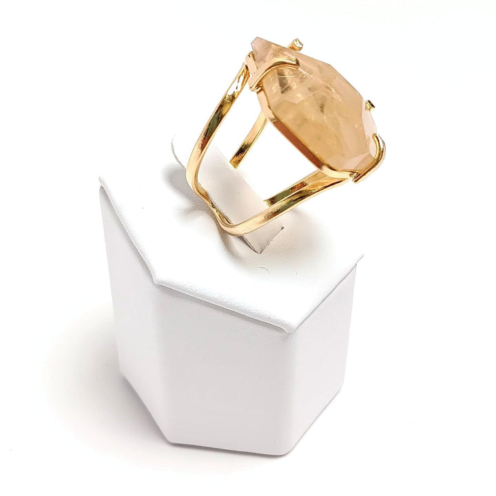 Citrine Faceted Arc Ring, Adjustable | Harmony Ring