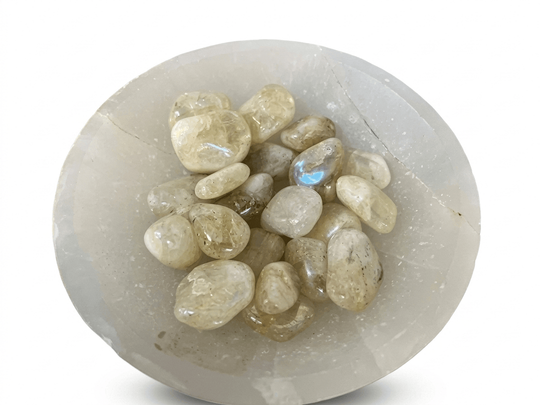 Citrine Gold Angel Aura Tumbled Stones | The Harmony Store Tumbled Stone