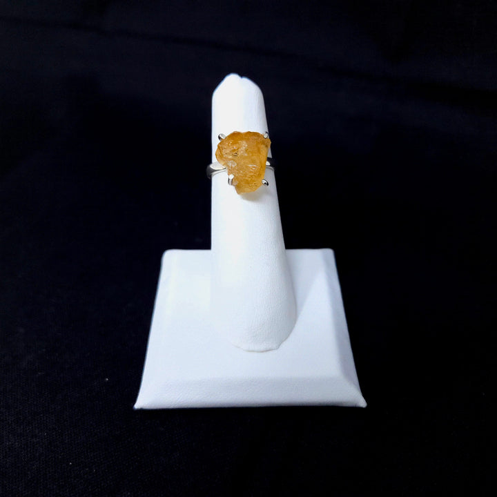 Citrine Rough 925 Silver Ring Medium | Harmony Ring
