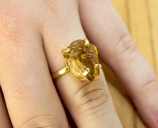 Citrine Simple Band Ring | The Harmony Store Ring