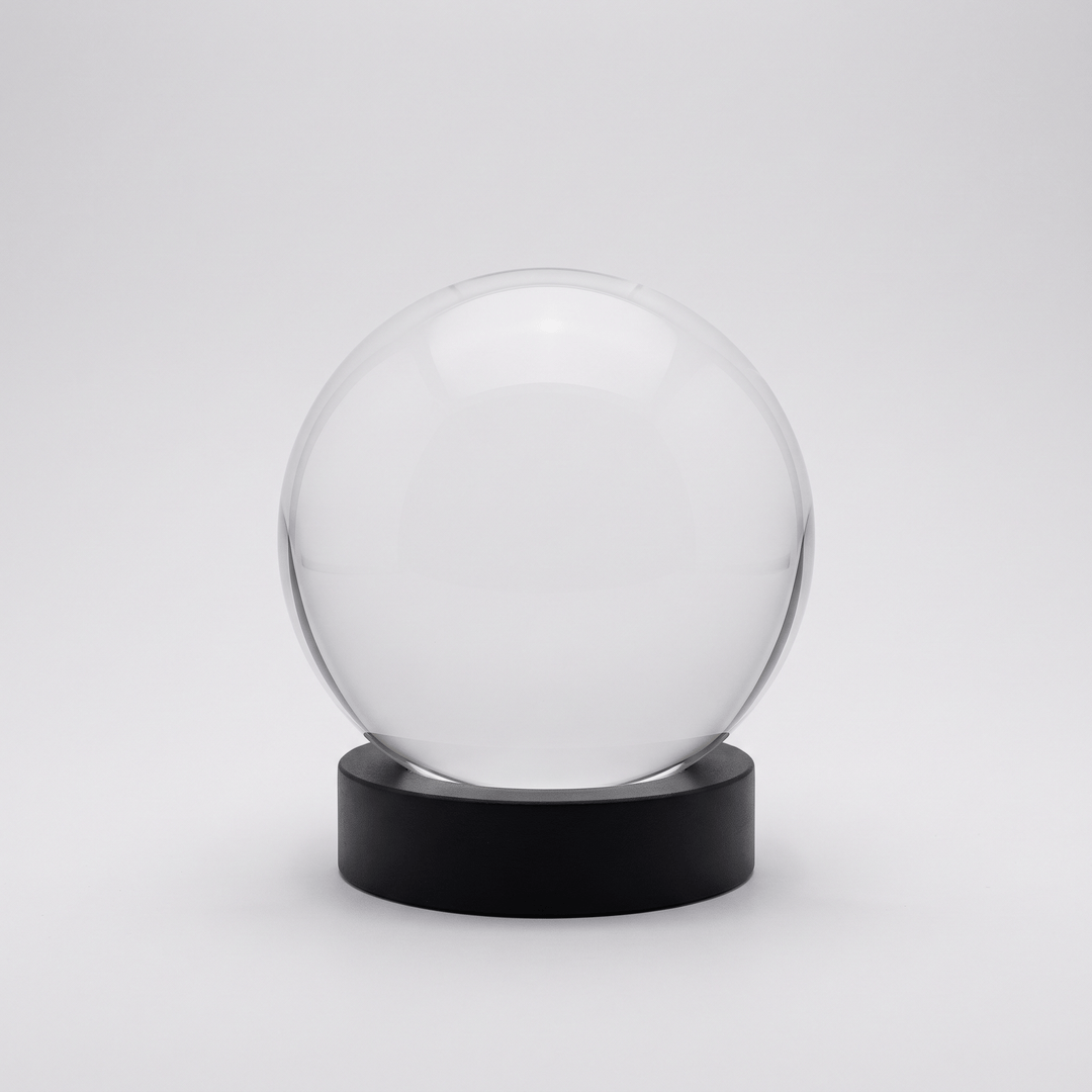 Clear Glass Crystal Ball 130mm | Glass, Not Quartz Crystal Sphere