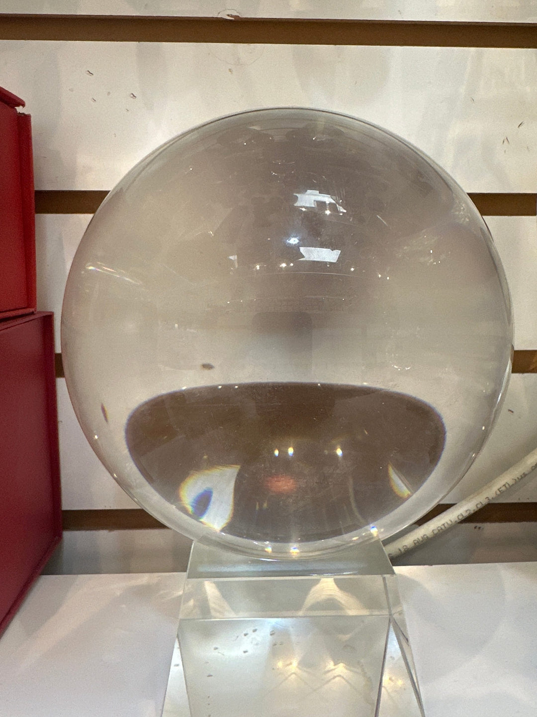 Clear Glass Crystal Ball 150mm | The Harmony Store Sphere