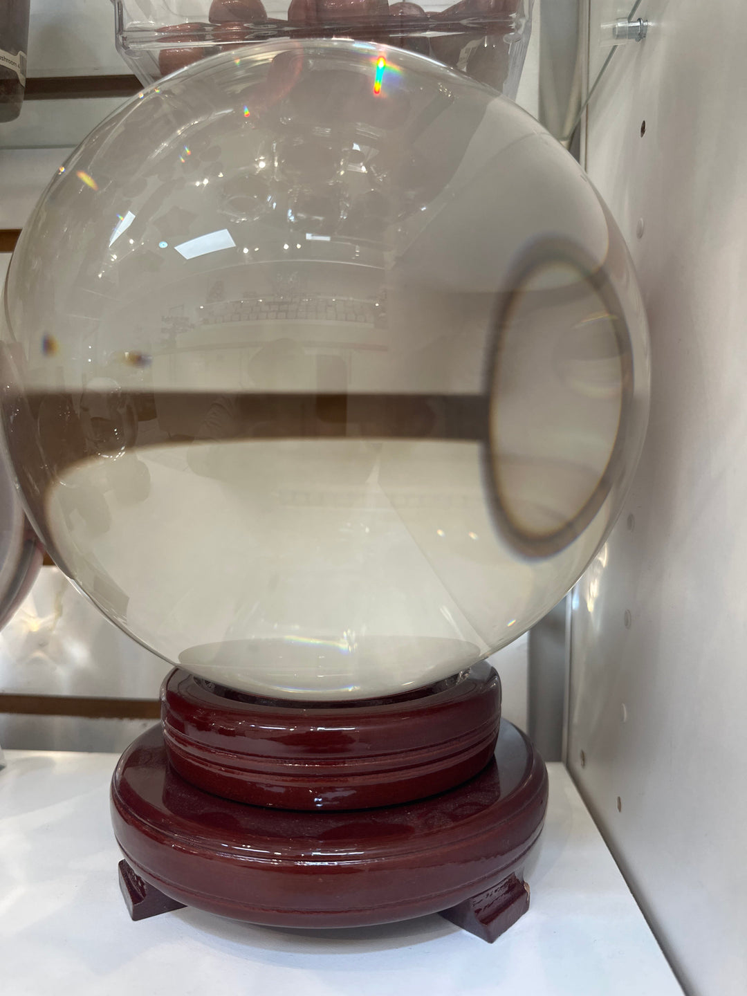 Glass Crystal Ball Sphere 200mm | The Harmony Store Home Decor