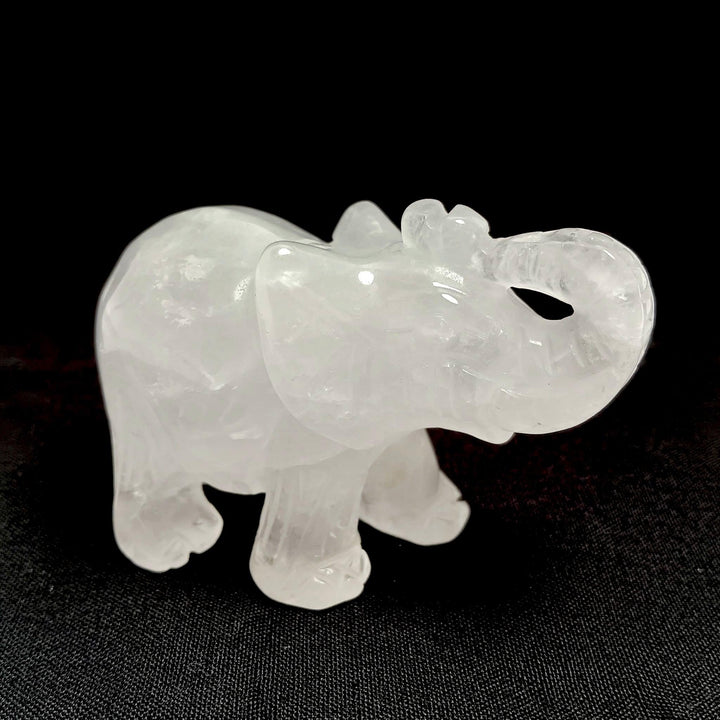 Clear Quartz Elephant 3-Inch | The Harmony Store Carving