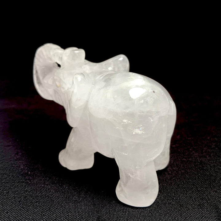 Clear Quartz Elephant 3-Inch | The Harmony Store Carving