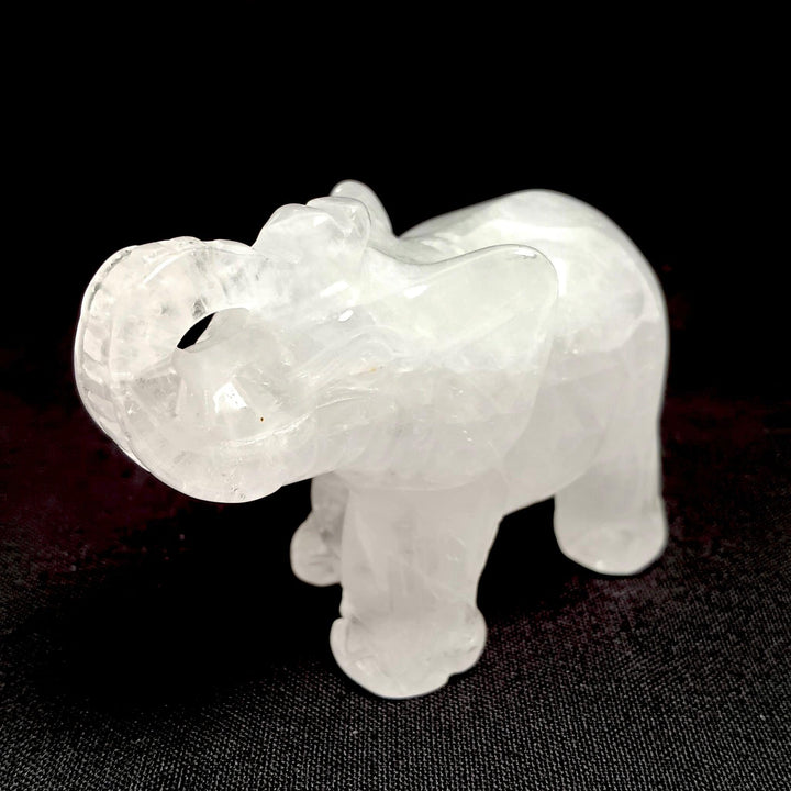 Clear Quartz Elephant 3-Inch | The Harmony Store Carving
