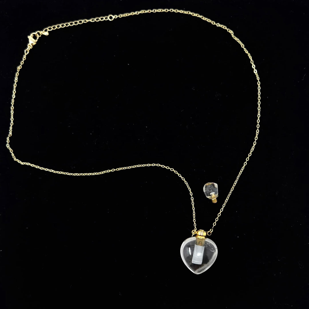 Clear Quartz Bottle Necklace | The Harmony Store Necklace