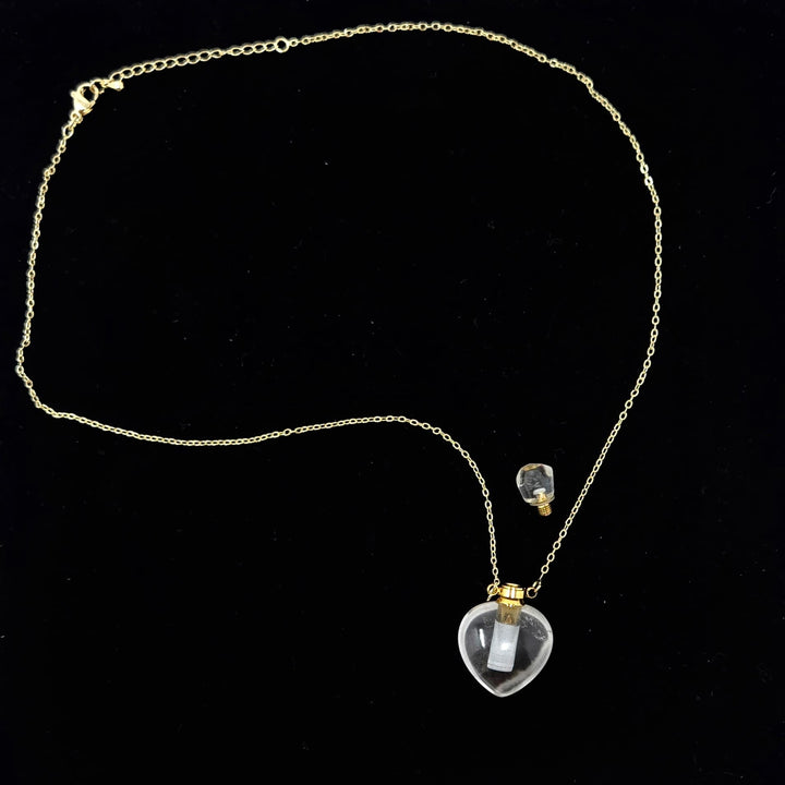 Clear Quartz Bottle Necklace | The Harmony Store Necklace