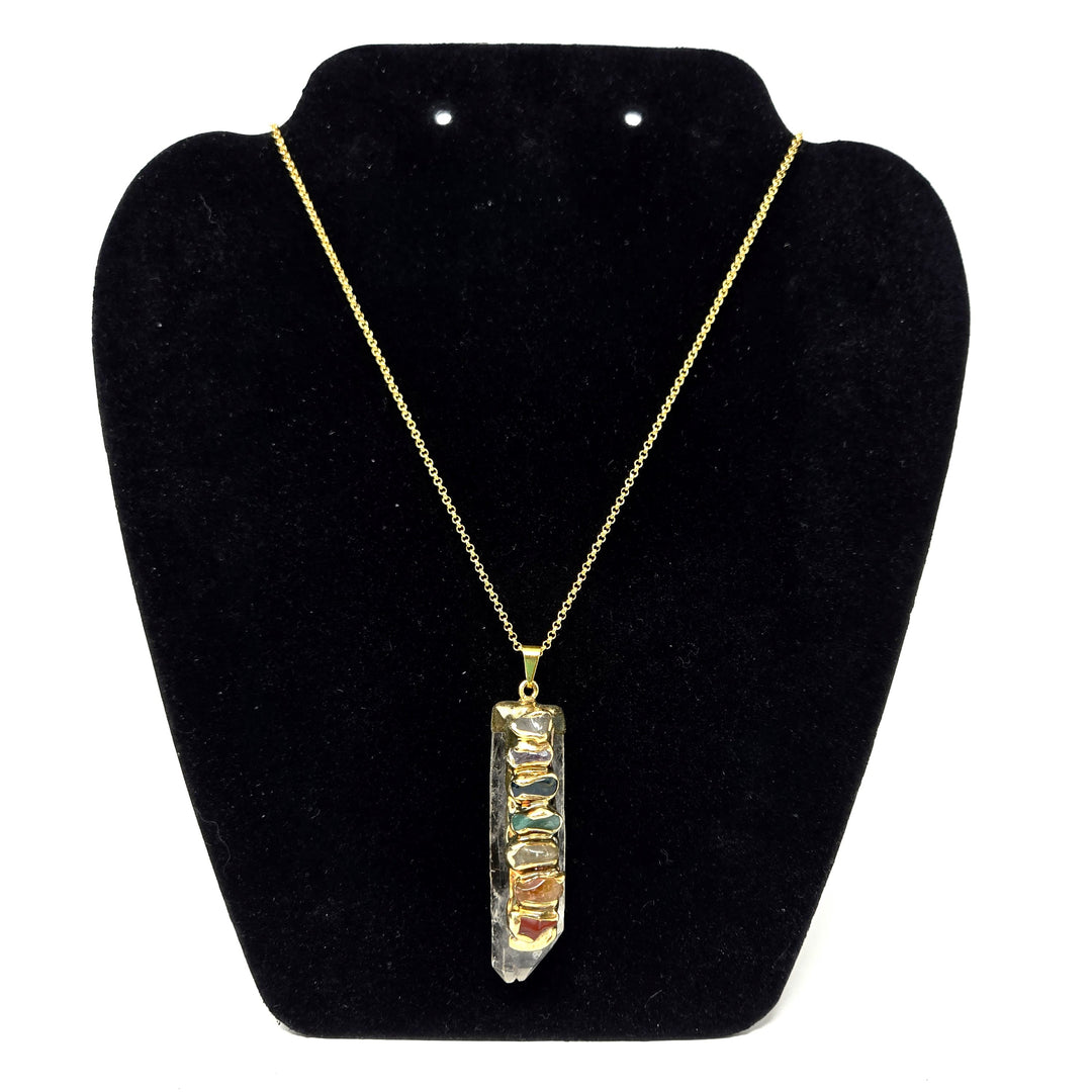 Clear Quartz Gold Chakra Pendant | The Harmony Store Pendant