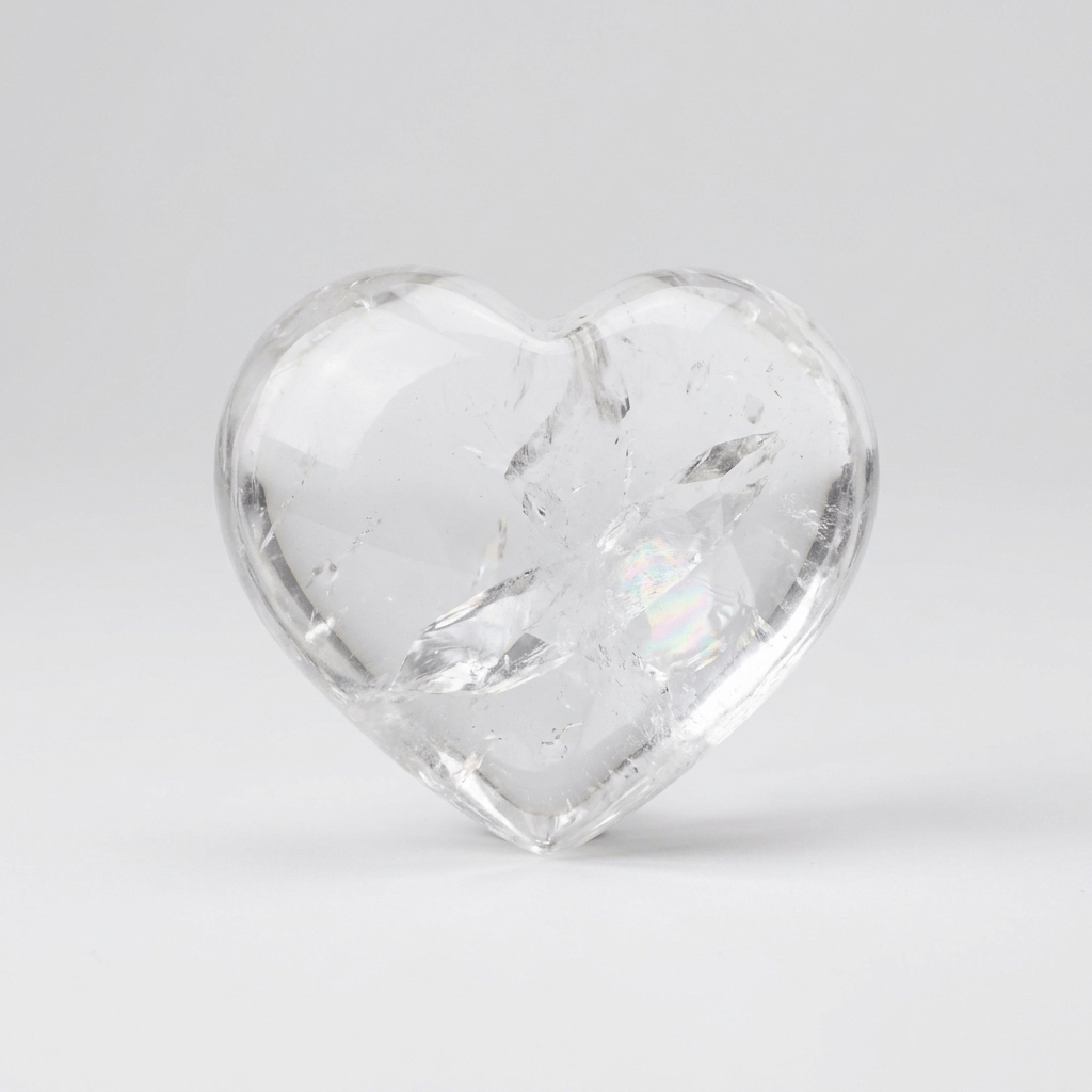 Clear Quartz Heart, Madagascar | The Harmony Store Heart