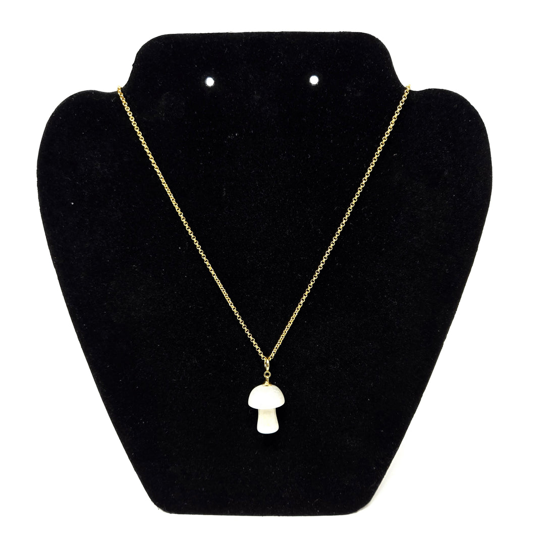 Clear Quartz Mushroom Pendant 3/4 Inch | The Harmony Store Pendant