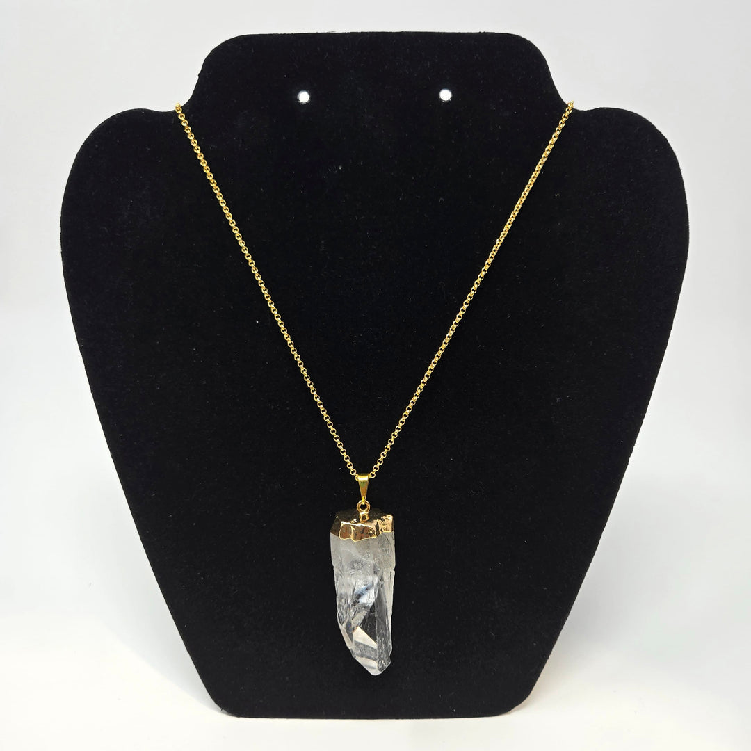 Clear Quartz Rough Gold Pendant | The Harmony Store Pendant