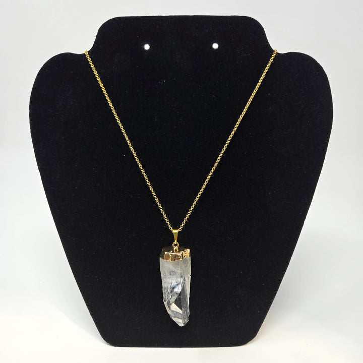 Clear Quartz Rough Gold Pendant | The Harmony Store Pendant