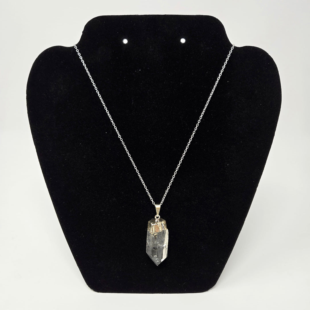 Clear Quartz Rough Silver-Plated Pendant | The Harmony Store Pendant