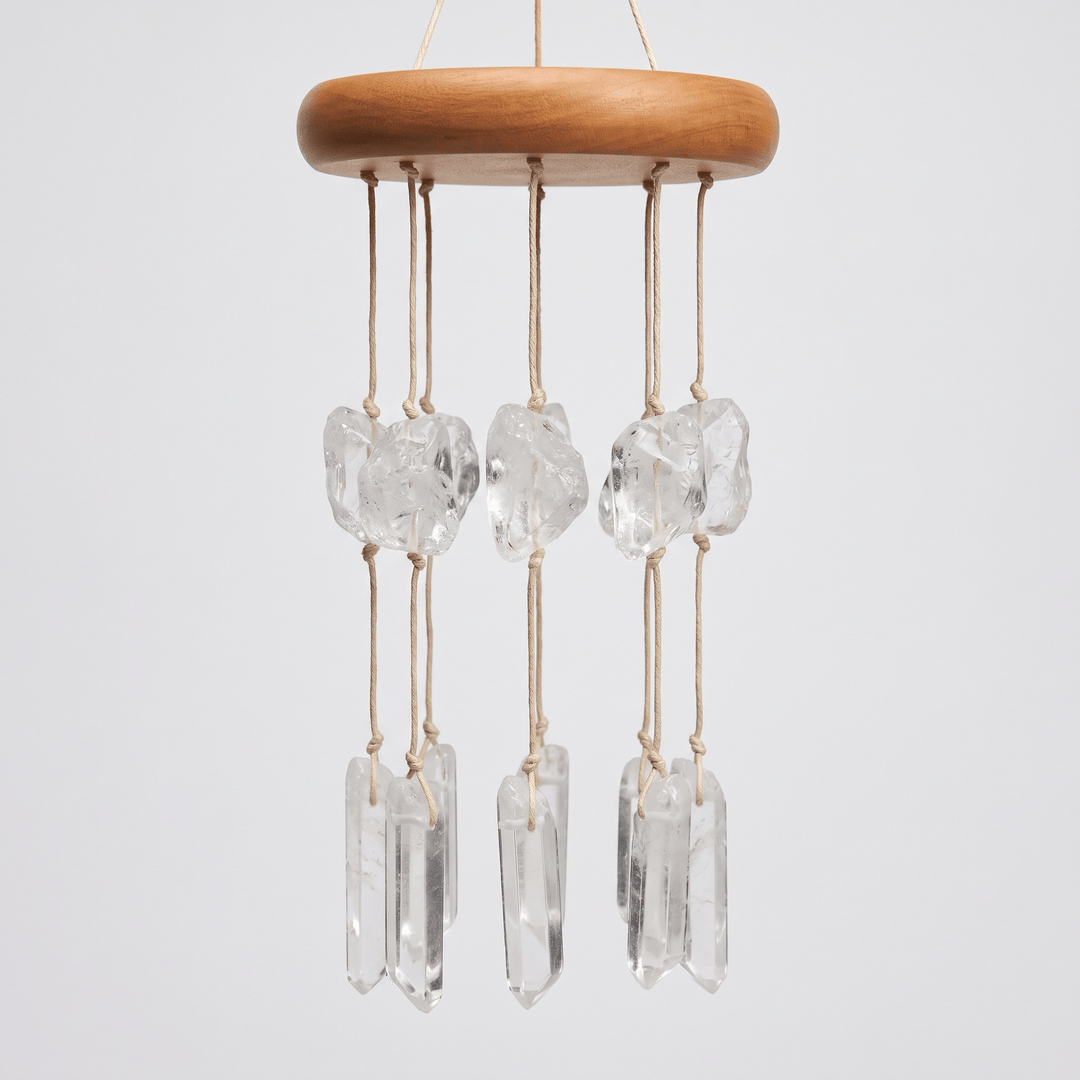 Clear Quartz Wind Chime 5-Piece | The Harmony Store Wind Chime