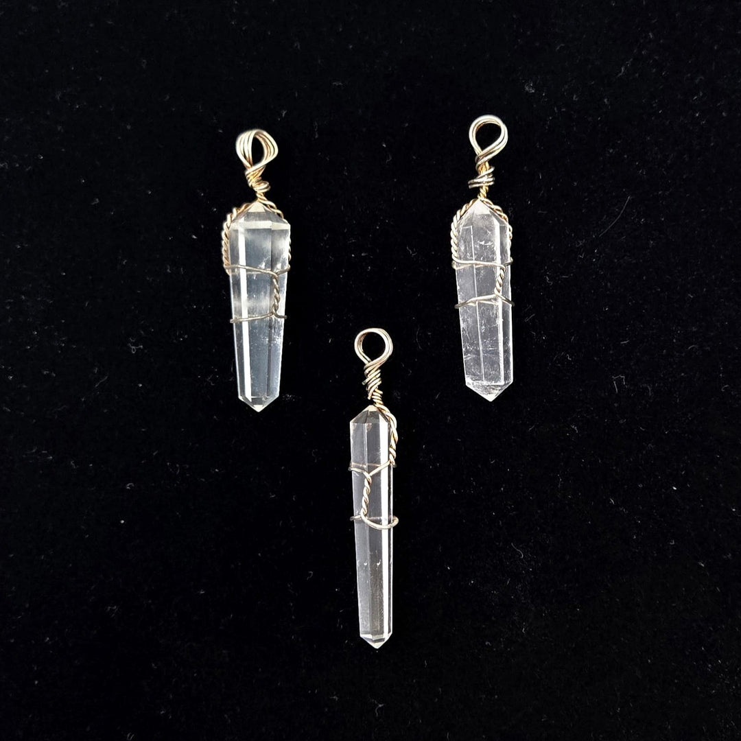 Clear Quartz Wire Wrapped Pendant 1-Inch | The Harmony Store Pendant