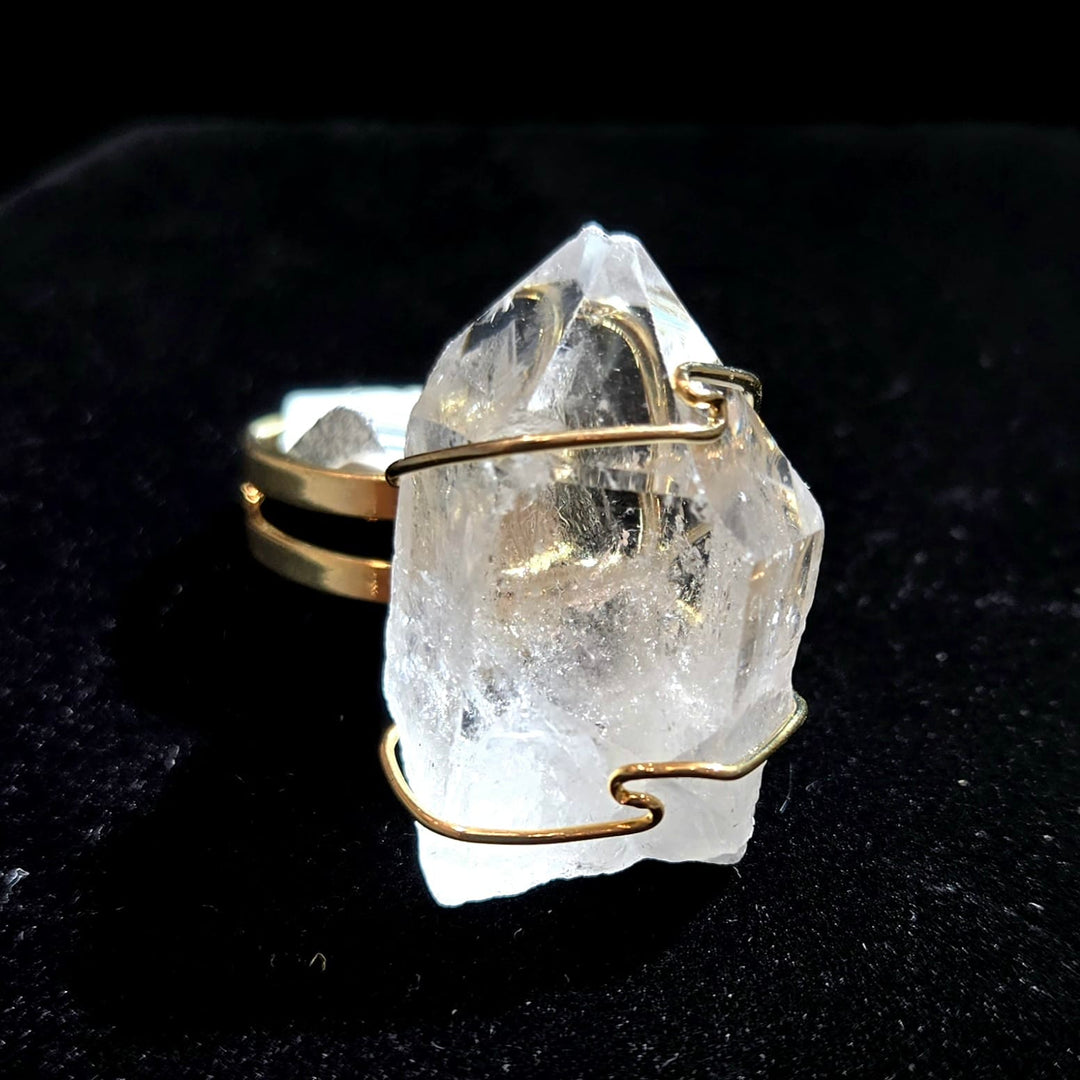 Clear Quartz Wire Wrapped Ring | The Harmony Store Ring